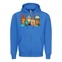 True Royal thankful coffee cups Zipper Hoodie - Zillion Design Studio