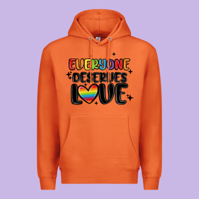 Everyone Deserves Love Premium Hoodie Designed By Maliassmallbusiness