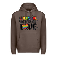 Coffee everyone deserves love Premium Hoodie - MaliasSmallBusiness