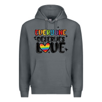Rock everyone deserves love Premium Hoodie - MaliasSmallBusiness