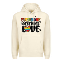 Sandshell everyone deserves love Premium Hoodie - MaliasSmallBusiness