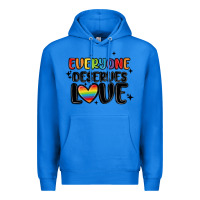 True Royal everyone deserves love Premium Hoodie - MaliasSmallBusiness