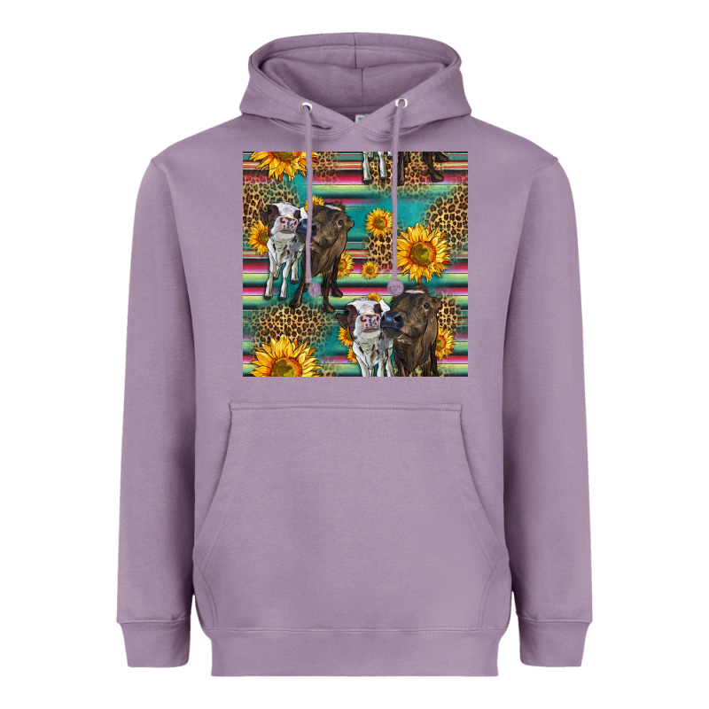Two Cute Heifers Seamless Pattern Heavyweight Hoodie by HRA Design Shop | Teevron