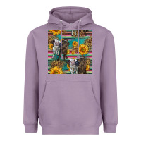 Lavender two cute heifers seamless pattern Heavyweight Hoodie - HRA Design Shop