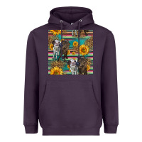 Plum two cute heifers seamless pattern Heavyweight Hoodie - HRA Design Shop