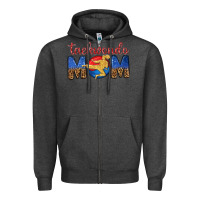 Charcoal Heather taekwondo mom Zipper Hoodie - texasbilliewilder