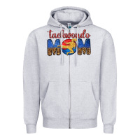 Heather Grey taekwondo mom Zipper Hoodie - texasbilliewilder