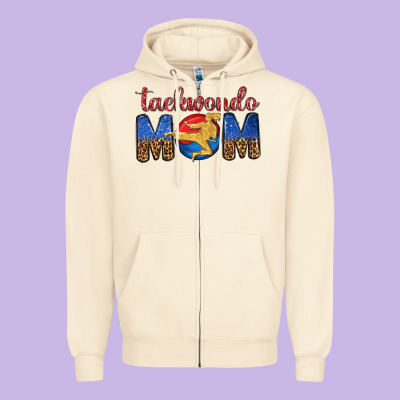 Taekwondo Mom Zipper Hoodie Designed By Texasbilliewilder
