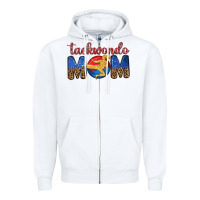 White taekwondo mom Zipper Hoodie - texasbilliewilder