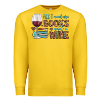 Lemon all i need are books and wine Premium Sweatshirt - JahusDesignShop