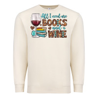 Sandshell all i need are books and wine Premium Sweatshirt - JahusDesignShop