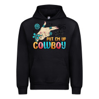 Black western turquoise put em up cowboy Urban Hoodie - MaliasSmallBusiness