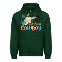 Forest Green western turquoise put em up cowboy Urban Hoodie - MaliasSmallBusiness