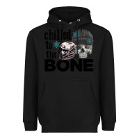 Black Chilled to the bone skull winter Heavyweight Hoodie - FaDigitalArtStudio