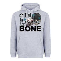 Heather Grey Chilled to the bone skull winter Heavyweight Hoodie - FaDigitalArtStudio