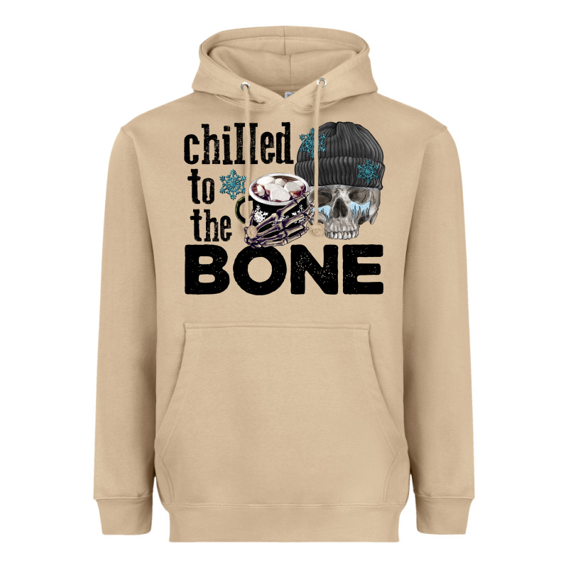 Chilled To The Bone Skull Winter Heavyweight Hoodie by FaDigitalArtStudio | Teevron