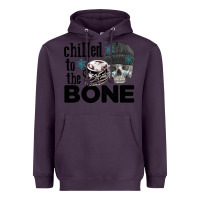 Plum Chilled to the bone skull winter Heavyweight Hoodie - FaDigitalArtStudio