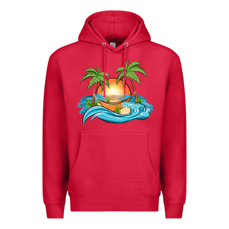 Sunset Beach Scene Premium Hoodie by MaliasSmallBusiness | Teevron