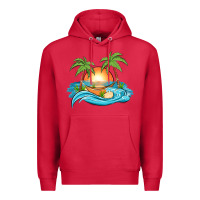 Cardinal sunset beach scene Premium Hoodie - MaliasSmallBusiness