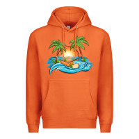 Carrot sunset beach scene Premium Hoodie - MaliasSmallBusiness