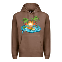 Chestnut sunset beach scene Premium Hoodie - MaliasSmallBusiness