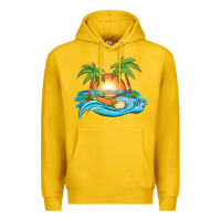 Lemon sunset beach scene Premium Hoodie - MaliasSmallBusiness