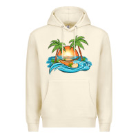Sandshell sunset beach scene Premium Hoodie - MaliasSmallBusiness