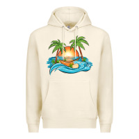 Tofu sunset beach scene Premium Hoodie - MaliasSmallBusiness