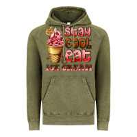 Vintage Olive stay cool eat ice cream Vintage Hoodie - AdoDesignShop