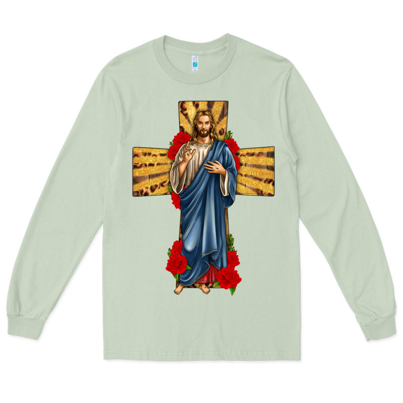 Jesus Christ Cross Long Sleeve Tee by texasbilliewilder | Teevron
