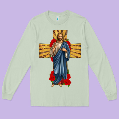 Long Sleeve Tee jesus christ cross