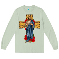 Matcha jesus christ cross Long Sleeve Tee - texasbilliewilder