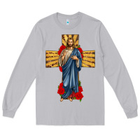 Moon Dust jesus christ cross Long Sleeve Tee - texasbilliewilder