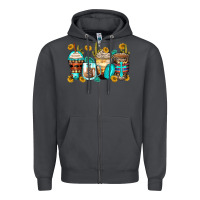 Smoke blessed coffee cups Zipper Hoodie - Zillion Design Studio