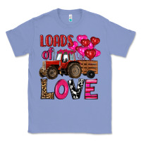 Valentine's Day Loads Of Love Tractor With Pin Heart Balloons Classic Tee | Teevron