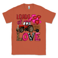 Copper valentine's day loads of love tractor with pin heart balloons Classic Tee - RanaPortraitStore