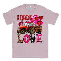 Lilac valentine's day loads of love tractor with pin heart balloons Classic Tee - RanaPortraitStore