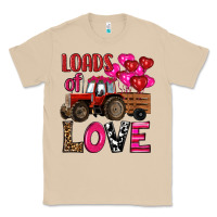 Mushroom valentine's day loads of love tractor with pin heart balloons Classic Tee - RanaPortraitStore