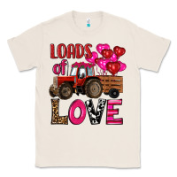 Natural valentine's day loads of love tractor with pin heart balloons Classic Tee - RanaPortraitStore