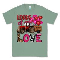 Sage valentine's day loads of love tractor with pin heart balloons Classic Tee - RanaPortraitStore