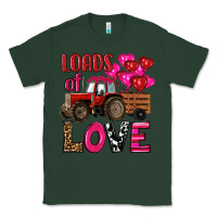 Sports Green valentine's day loads of love tractor with pin heart balloons Classic Tee - RanaPortraitStore