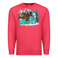 Cardinal winter hearts with snowmans Premium Sweatshirt - AdoDesignShop