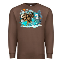 Chestnut winter hearts with snowmans Premium Sweatshirt - AdoDesignShop