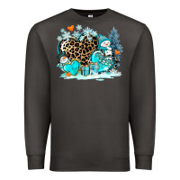 Smoke winter hearts with snowmans Premium Sweatshirt - AdoDesignShop