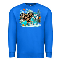 True Royal winter hearts with snowmans Premium Sweatshirt - AdoDesignShop
