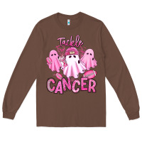 Chestnut tackle cancer halloween ghosts american football Long Sleeve Tee - RanaPortraitStore