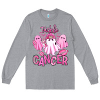 Heather Grey tackle cancer halloween ghosts american football Long Sleeve Tee - RanaPortraitStore