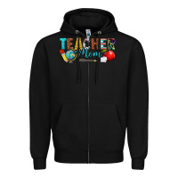 Black teacher mom Zipper Hoodie - texasbilliewilder