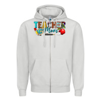 Dove Grey teacher mom Zipper Hoodie - texasbilliewilder