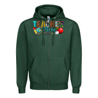 Sports Green teacher mom Zipper Hoodie - texasbilliewilder